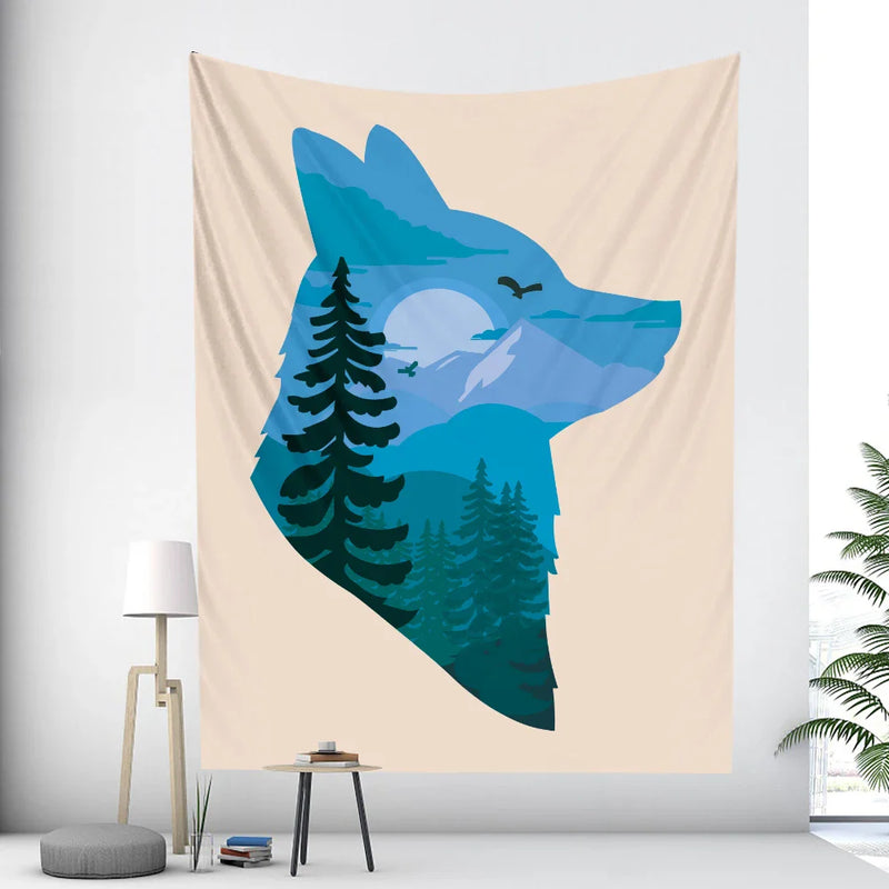 Afralia™ Nordic Mountain Home Decor Tapestry: Bohemian Wall Hanging for Bedroom Decor & Mattress