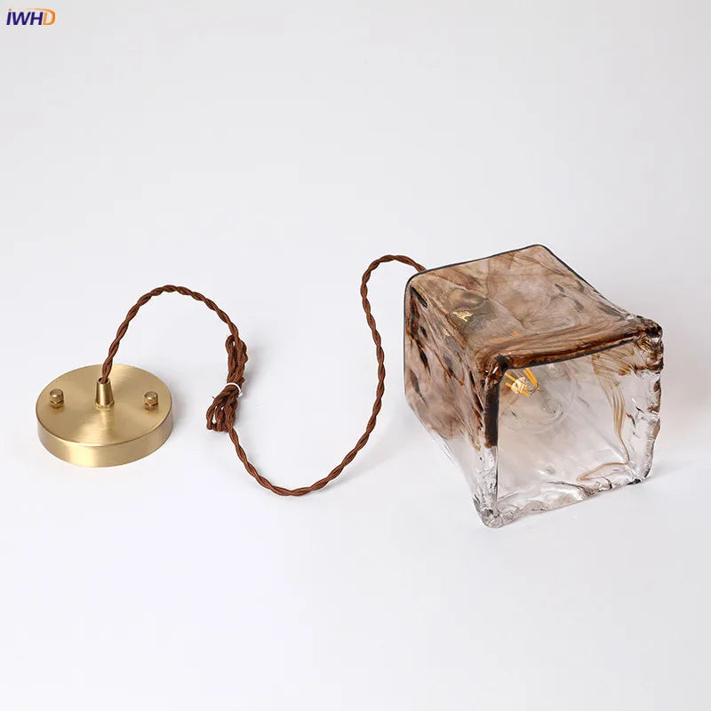 Afralia™ Glass Copper Pendant Lights for Dinning Living Room Decor