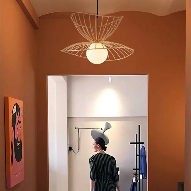 Afralia™ Ray Pendant Light: Loft G9 LED Cage Fixture for Home, Restaurant, Living Room