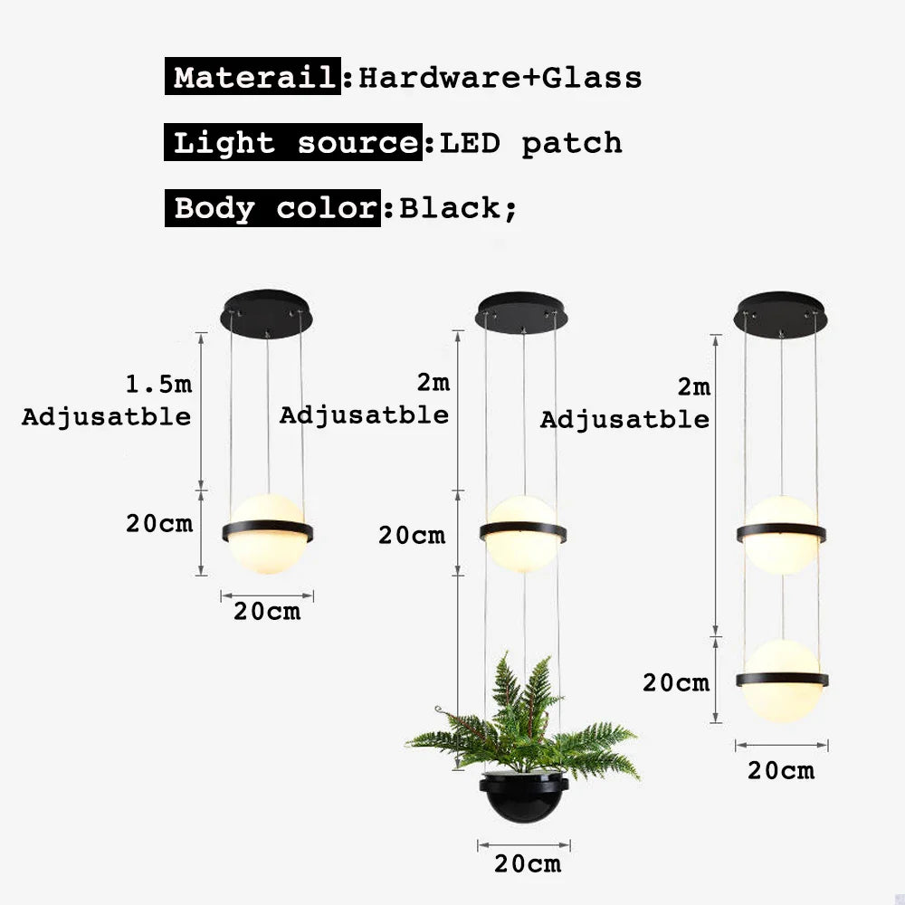 Afralia™ Modern Plant Pendant Lights Nordic DIY Hanging Lamp Flower Pot Dining Room Fixtures