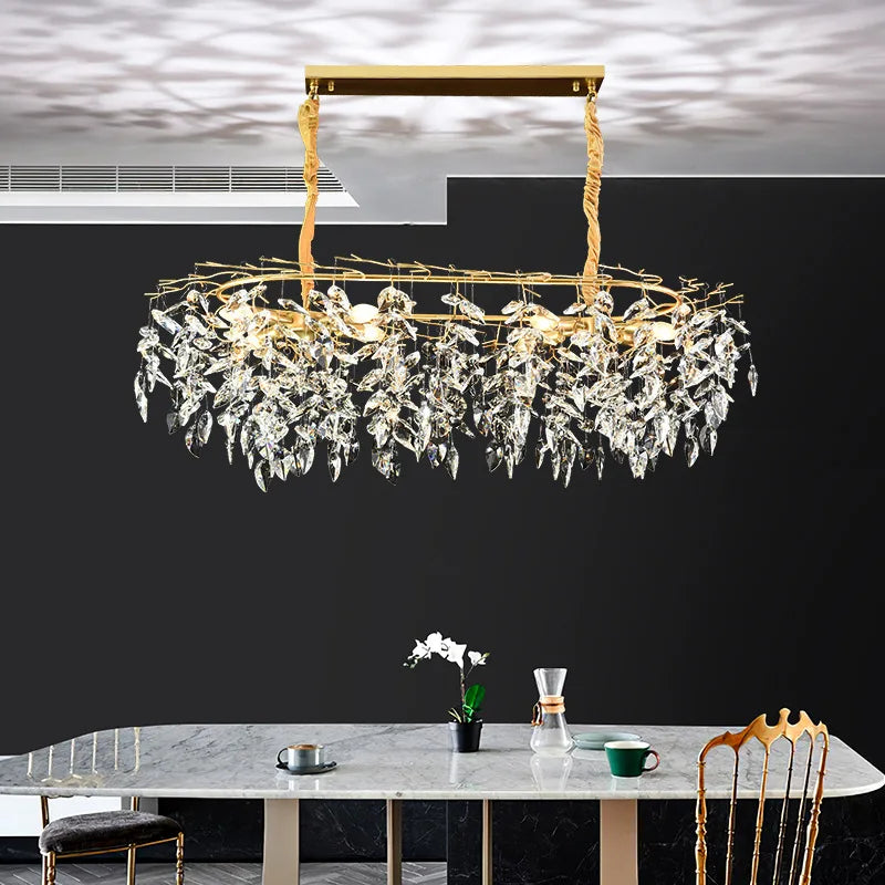 Afralia™ Modern Crystal Chandelier: Luxury Home Décor Lighting for Living Room & Lobby