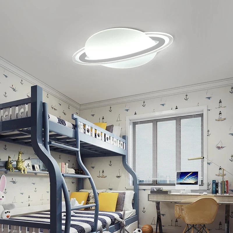 Afralia™ Planet LED Ceiling Light for Children Room Decor & Reading