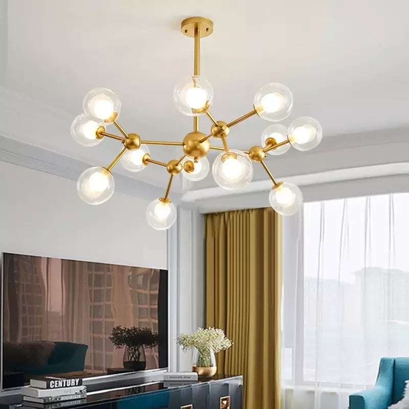 Afralia™ Black Postmodern Sputnik Chandelier for Dining Room and Home Decor