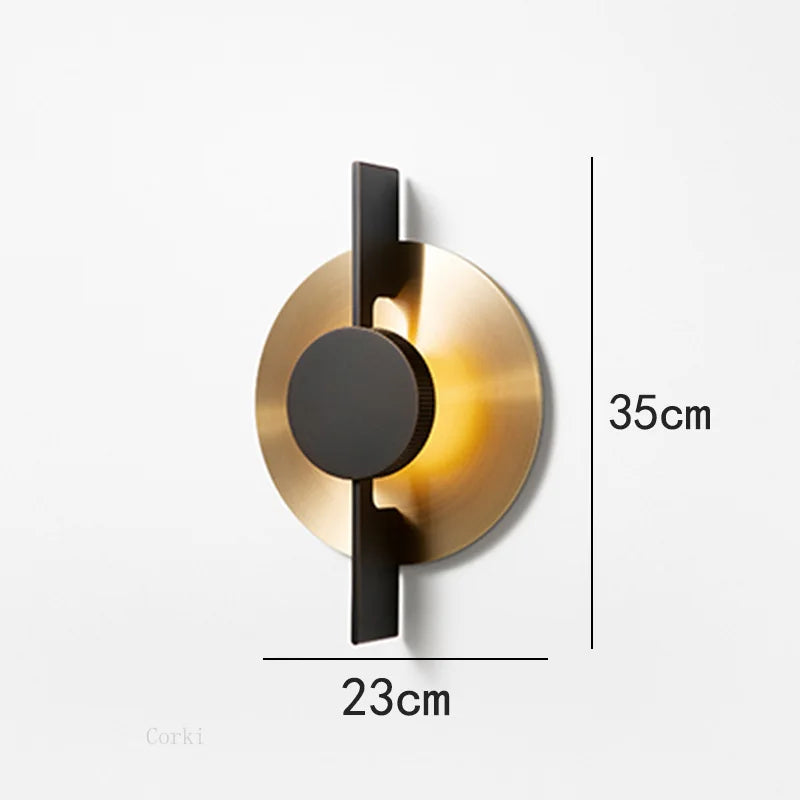 Afralia™ Iron Art LED Wall lamp: Modern Luxury Black Golden Sconce for Restaurant Foyer