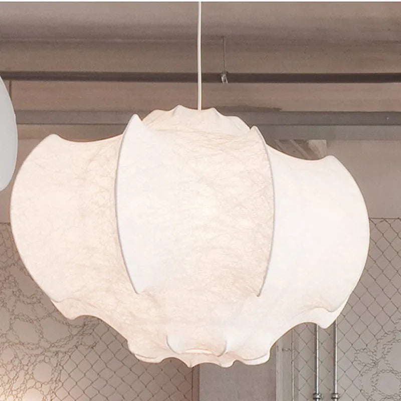 Afralia™ Viscontea White Fabric Chandelier for Elegant Living Spaces