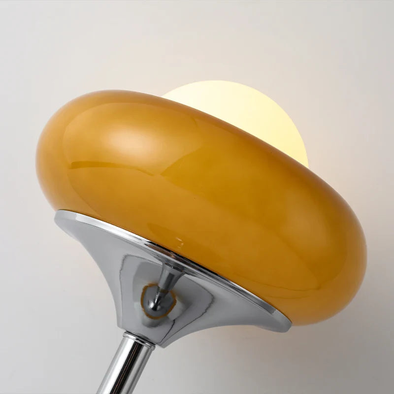 Afralia™ Glass Egg Tart Desk Lamp for Living Room Bedroom Office