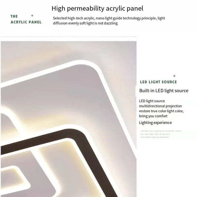 Afralia™ Modern LED Chandelier for Living Dining Bedroom Ceiling Decor Lighting