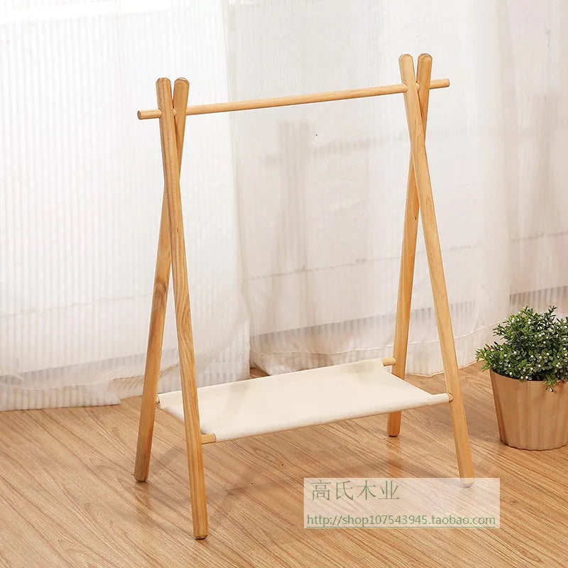 Afralia™ Pet Clothes Organizer & Storage Rack Wood Shelf for Home Living Room
