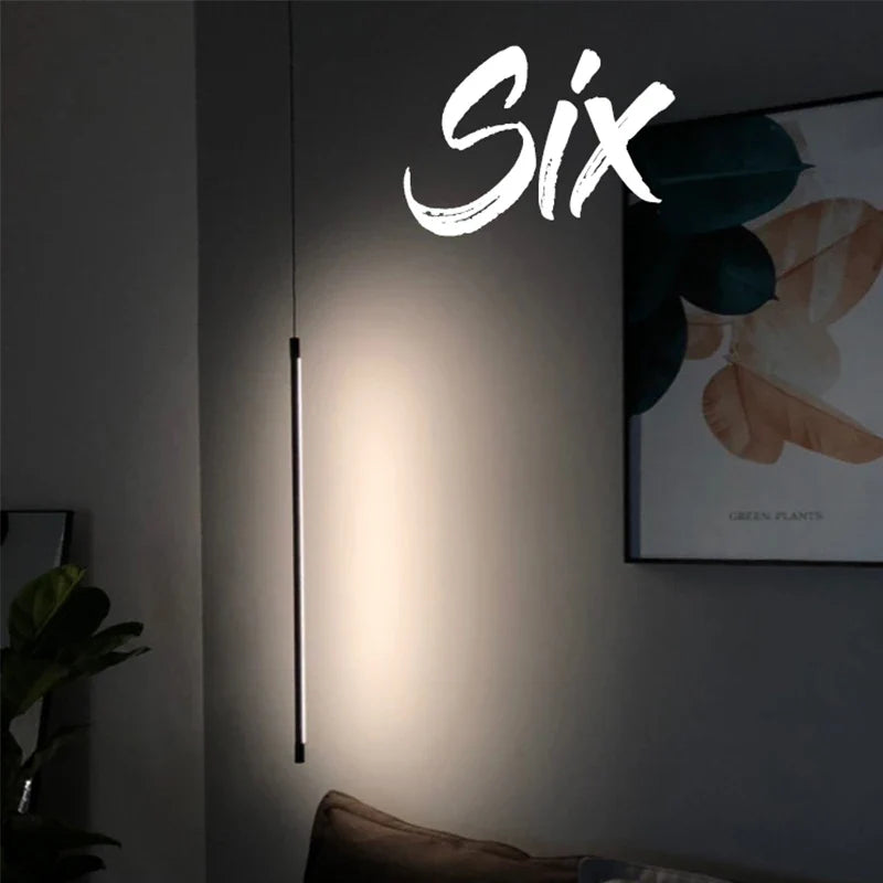 Afralia™ LED Long Line Chandelier for Living Room and Bedroom