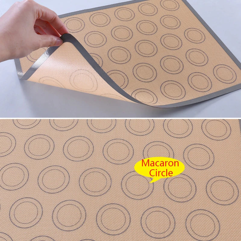 Afralia™ Silicone Baking Mat Macaron Cake Muffin Liner Non-Stick Kitchen DIY Accessory