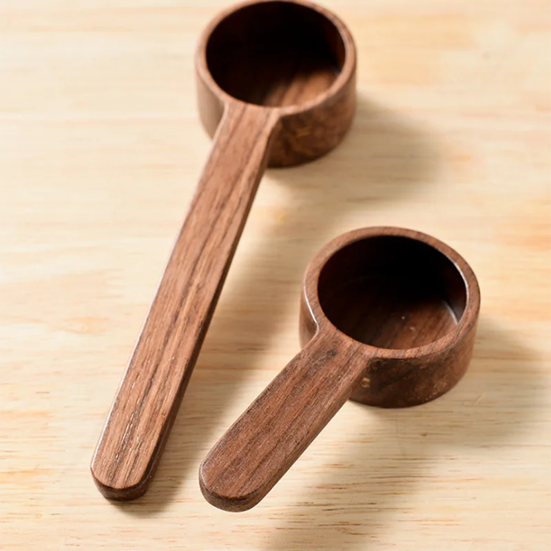 Afralia™ Walnut Coffee Scoop: 8g/10g Measuring Spoon for Ground Beans & Tea