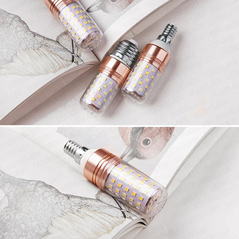 Afralia™ High Power LED Corn Lamp - 12W/16W, SMD2835, Candle Light Bulb for Chandeliers & Home Decor