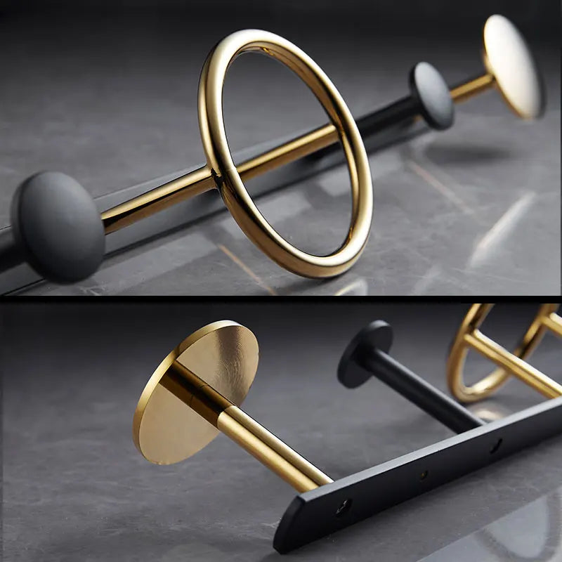 Afralia™ Copper Robe Hook Key Holder Golden - Vintage Wall Hooks for Bathroom, Towels, Clothes