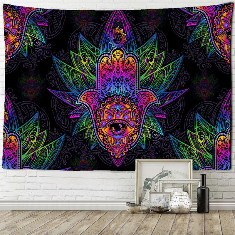 Afralia™ Sun Print Bohemian Tarot Tapestry Wall Hanging for Family Bedroom