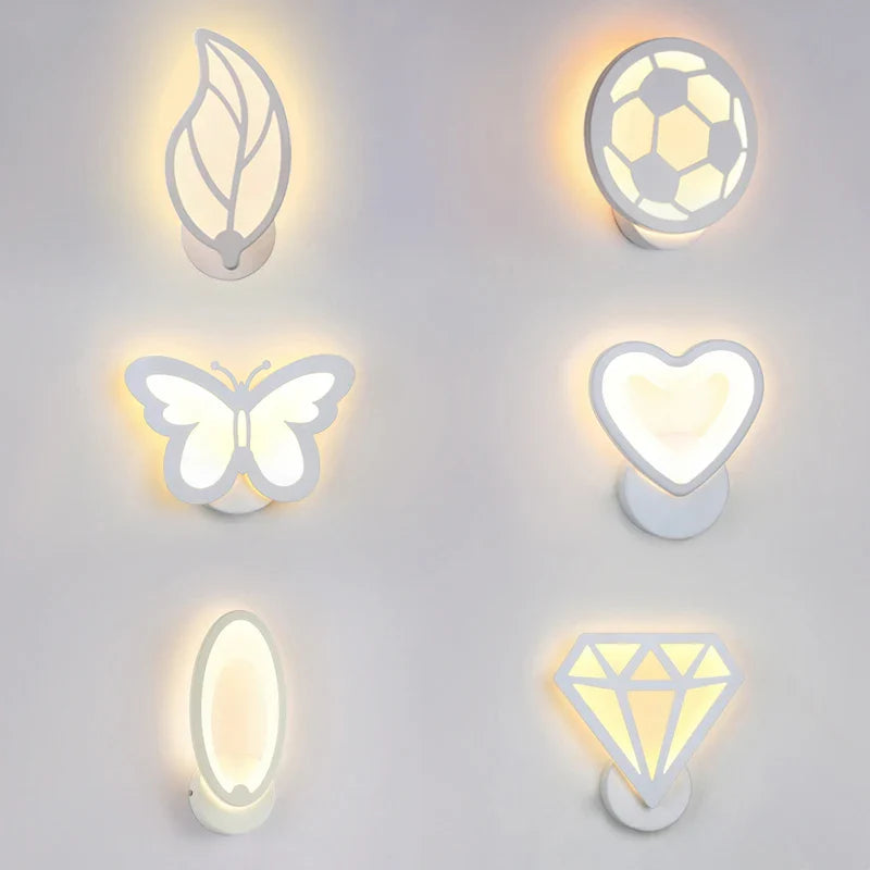 Afralia™ Acrylic LED Children's Wall Sconce, Creative Arts Decoration for Room, Study, Corridor