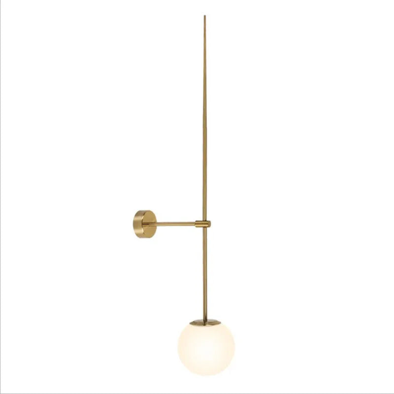 Afralia™ Glass Ball LED Wall Lights Modern Nordic Indoor Sconces for Living Dining Bedroom