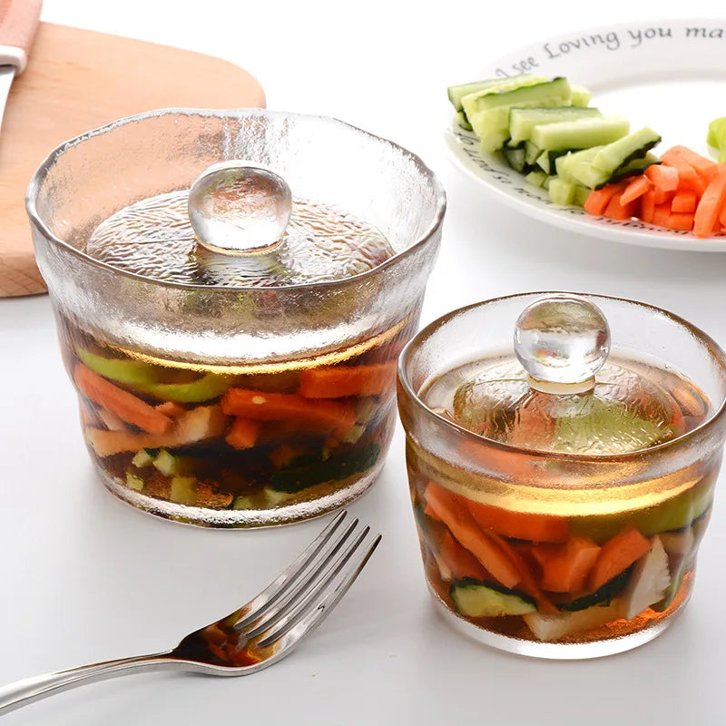 Afralia™ Glass Kimchi Storage Jar, Pickle & Kimchi Pot Container