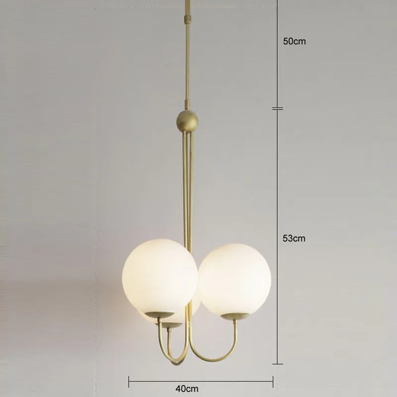 Afralia™ Nordic Glass Ball Pendant Lights Elegant Metal Pipe Angle Pendant Light
