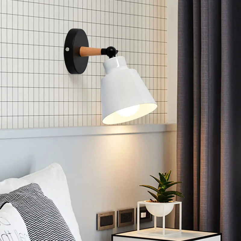 Afralia™ Nordic LED Wooden Wall Lamp for Modern Indoor Lighting in Bedroom & Living Room