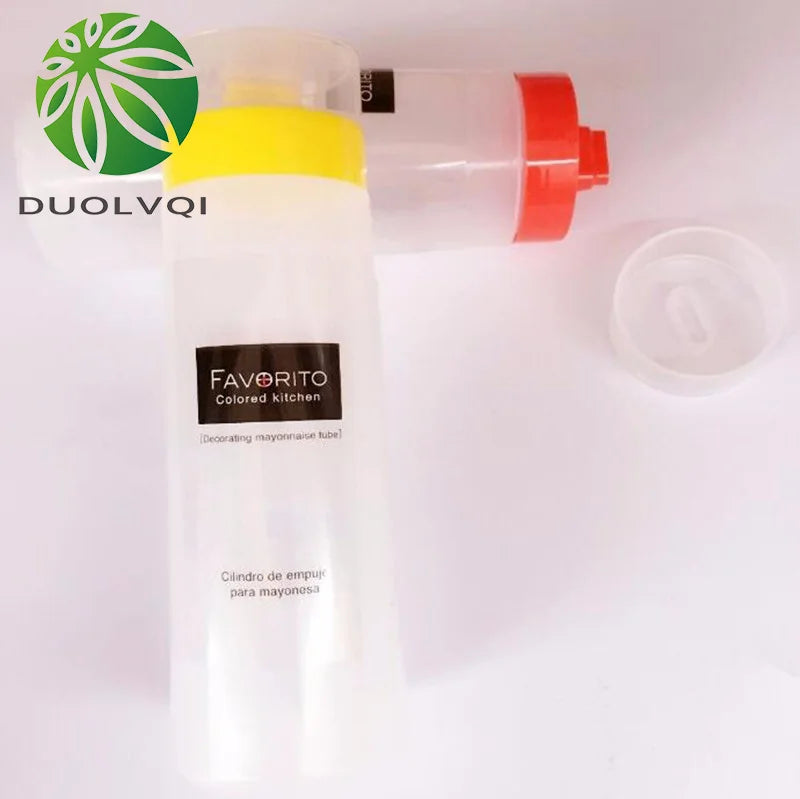 Afralia™ Silicone Squeeze Bottle 4 Holes Cake Decoration Tools for Kitchen