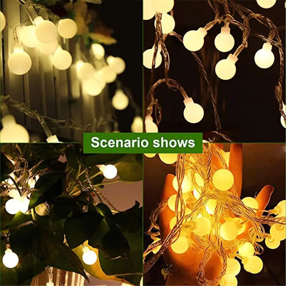 Afralia™ LED Globe Ball String Lights for Indoor Outdoor Decor