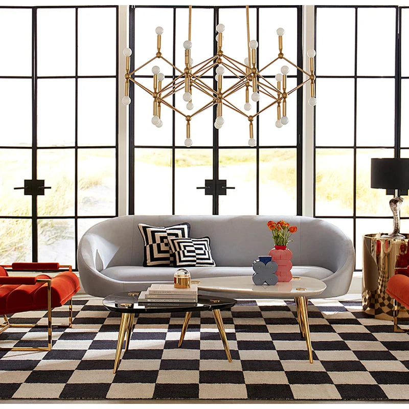 Afralia™ Geometric Maze Pattern Lumbar Pillow Case for Home Decor