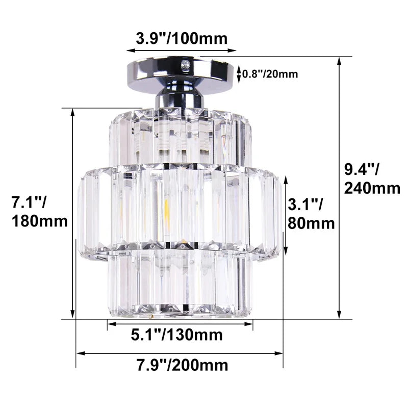 Afralia™ Crystal Chandelier: Elegant LED Ceiling Light for Living Room, Bedroom, and Aisle. Luxurious Modern Design.
