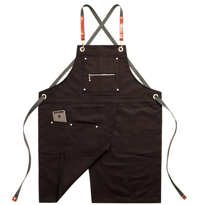 Afralia™ Apron: Personalized Korean Fashion Uniforms for Barber, Tea, Coffee & Flower Shop