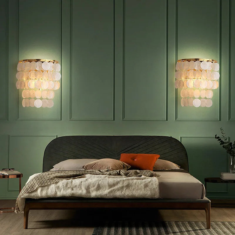 Afralia™ Shell Wall Sconce Lamps for Girl's Bedroom Decor and Wedding Lighting