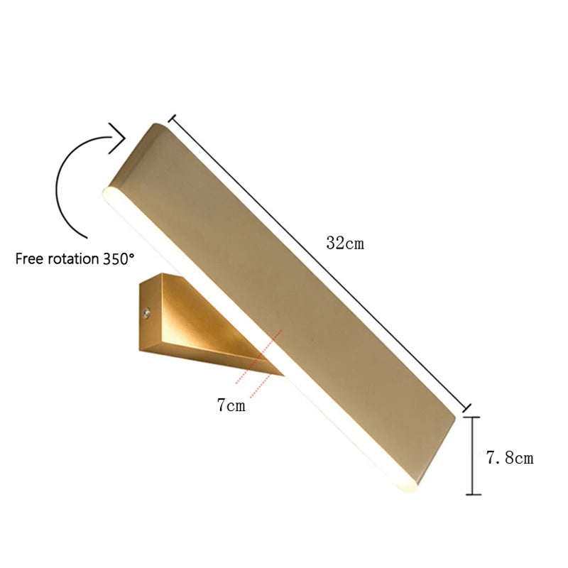 Afralia™ Rotatable Wall Lamp 6W Modern Bedside Bedroom Light Sconce Walkway Light