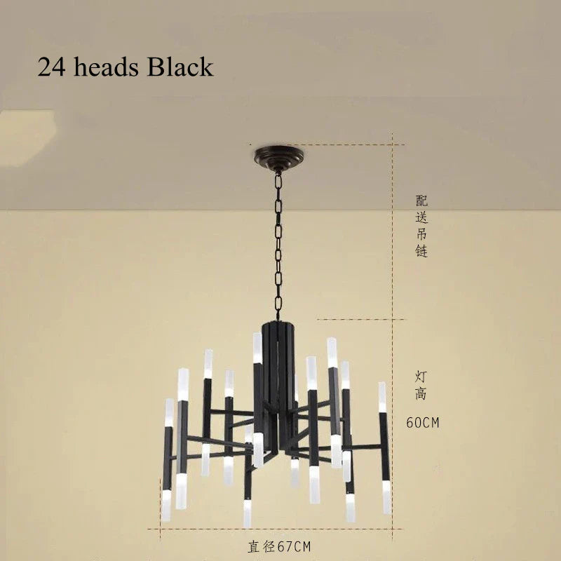 Afralia™ Modern Tube G4 Chandelier Pendant Light Fixture for Artistic Room Decor