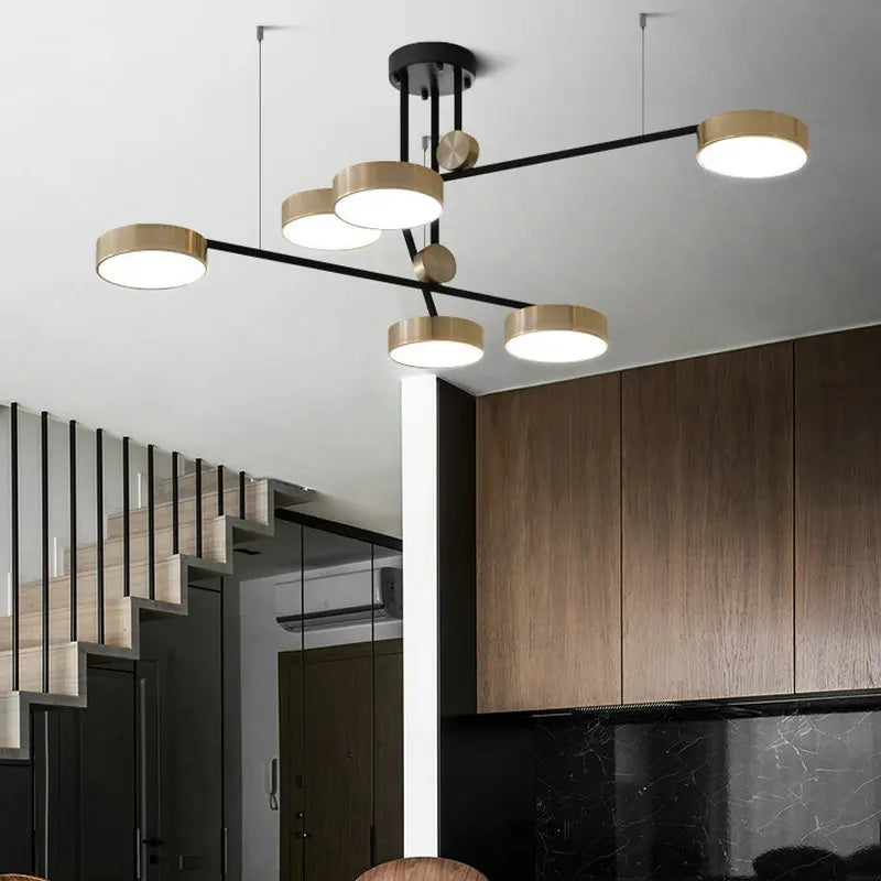 Afralia™ Geometric LED Chandelier for Contemporary Living & Dining Room Decor