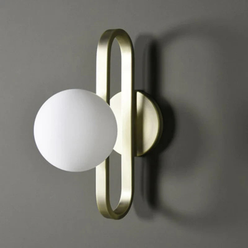 Afralia™ Modern Glass Metal LED Wall Light Fixture for Bathroom Kitchen Hallway