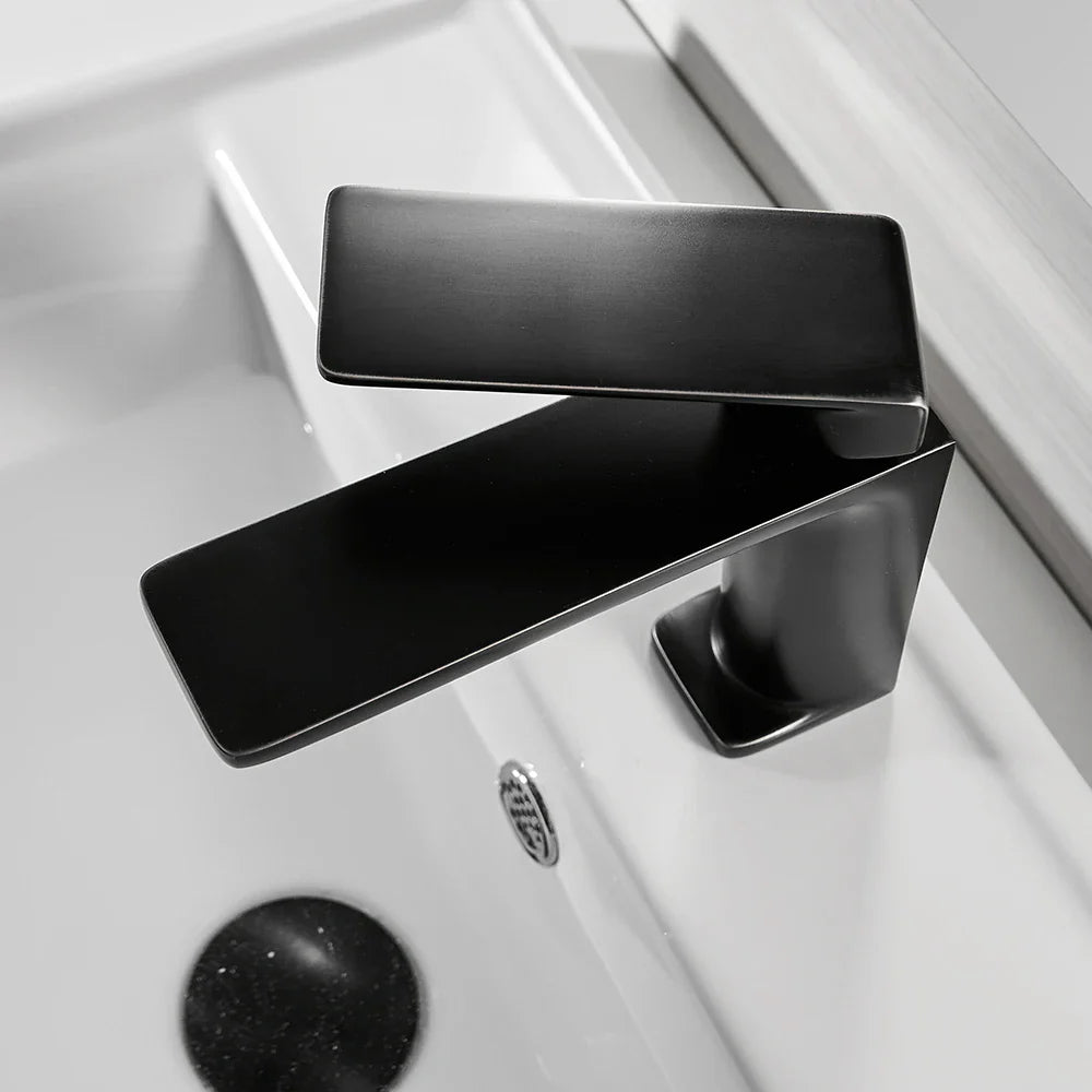 Afralia™ Brushed Nickel Bathroom Sink Faucet Single Handle Basin Mixer Tap