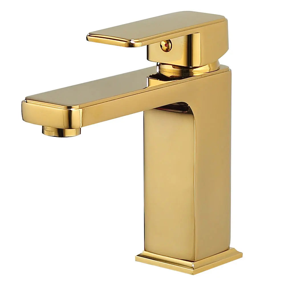 Afralia™ Gold Basin Faucet: Single Handle Bathroom Sink Tap & Brass Lavatory Mixer