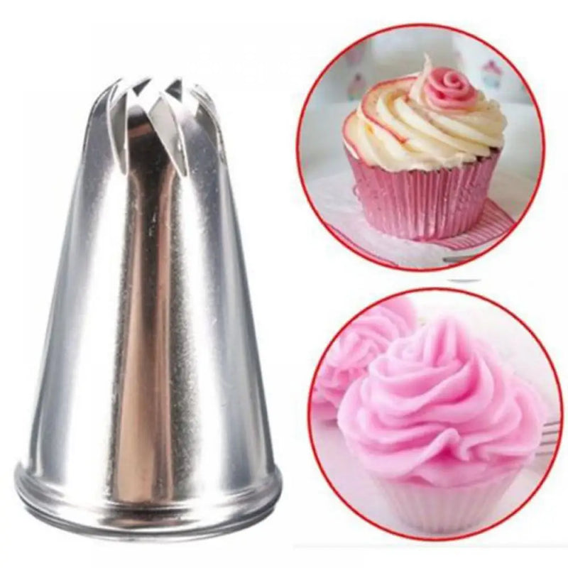 Afralia™ Stainless Steel Drop Flower Cake Nozzle for Icing Piping and Sugar Crafting