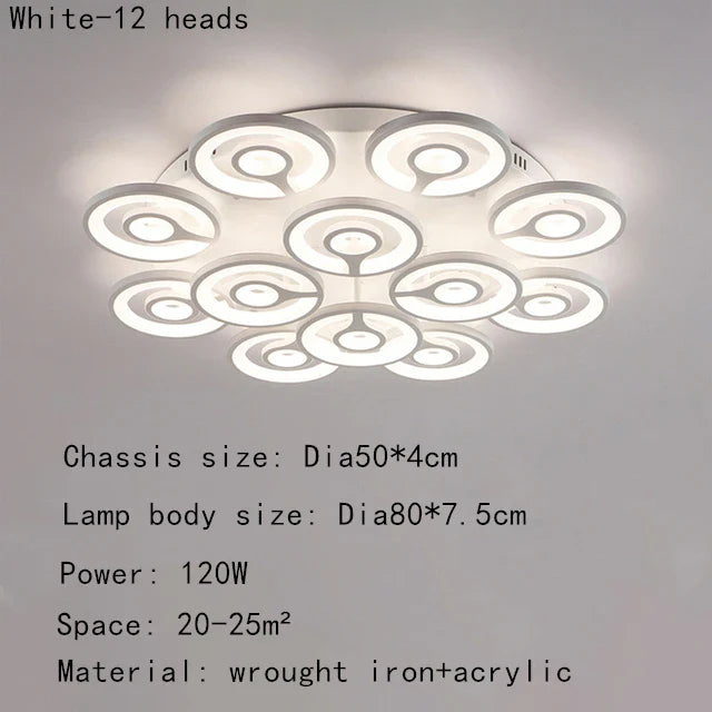 Afralia™ Modern Acrylic LED Ceiling Chandelier for Bedroom & Dining Room