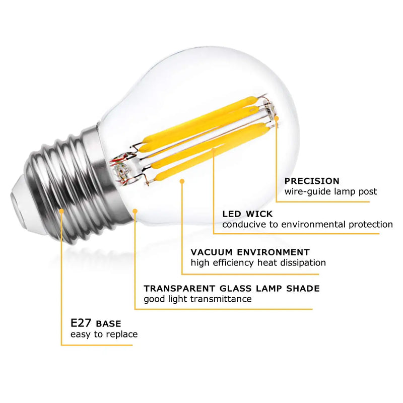 Afralia™ LED Filament Light Bulb Set - Vintage Glass Bulb Collection