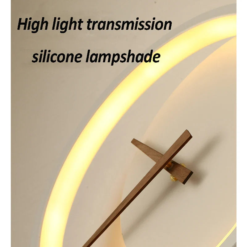 Afralia™ Modern LED Wall Clock Lamp for Living Room Bedroom Dining Hotel Bar
