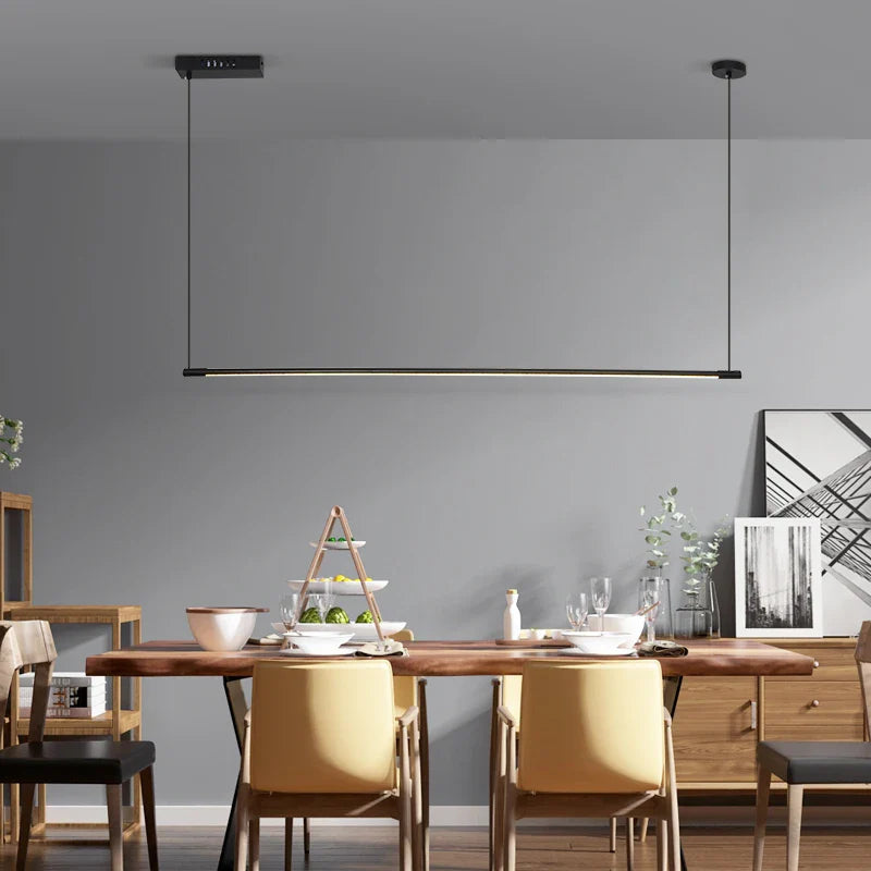 Afralia™ Modern Long Chandelier for Foyer Study Living Bed Room Kitchen Hall Minimalist Rustic Light