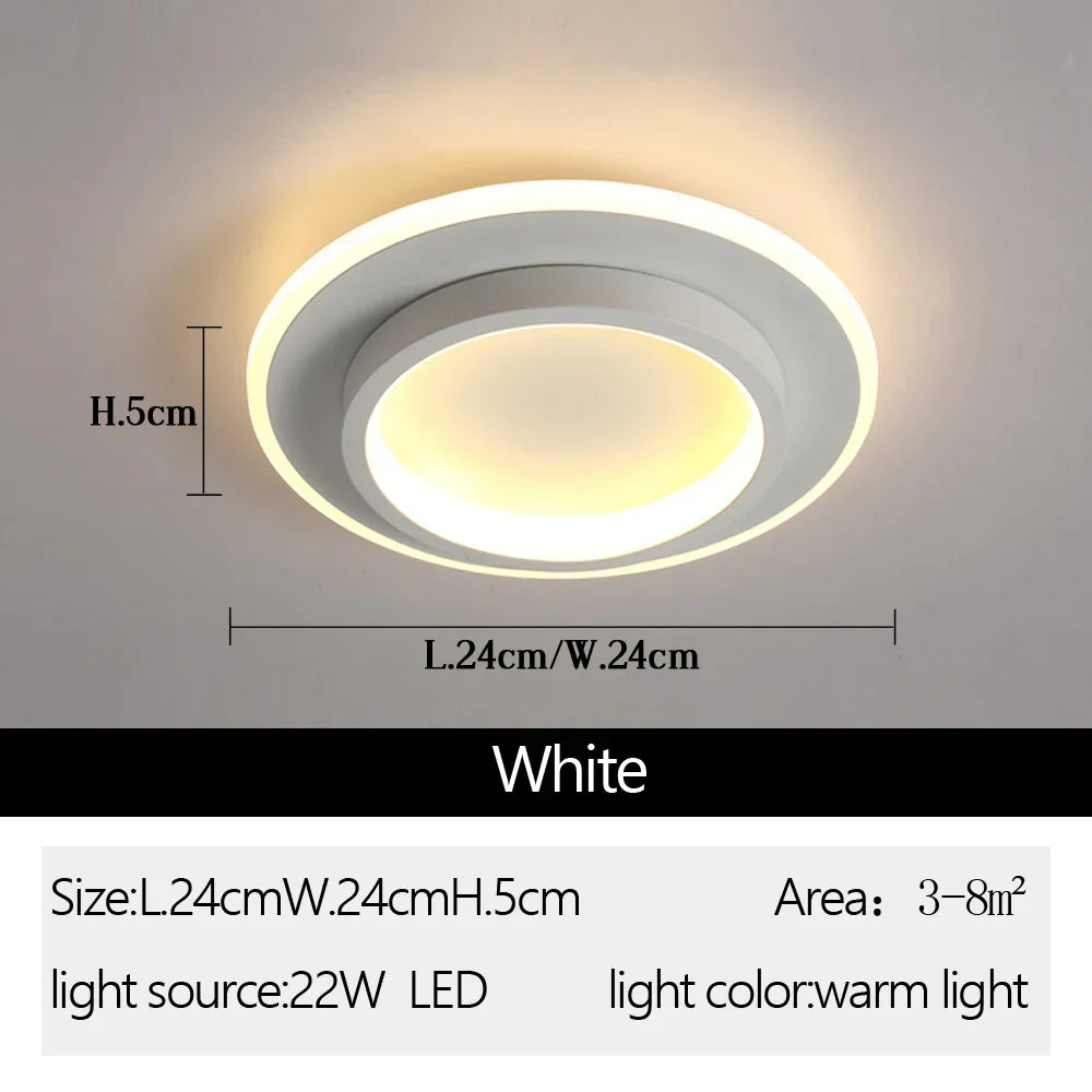 Afralia™ Round Square LED Ceiling Light - Small Indoor Night Light