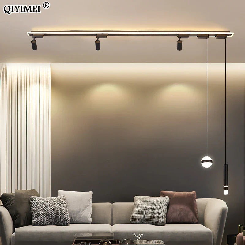 Afralia™ Minimalist LED Pendant Lights for Dining Living Kitchen Room, Modern Hanging Luminaires