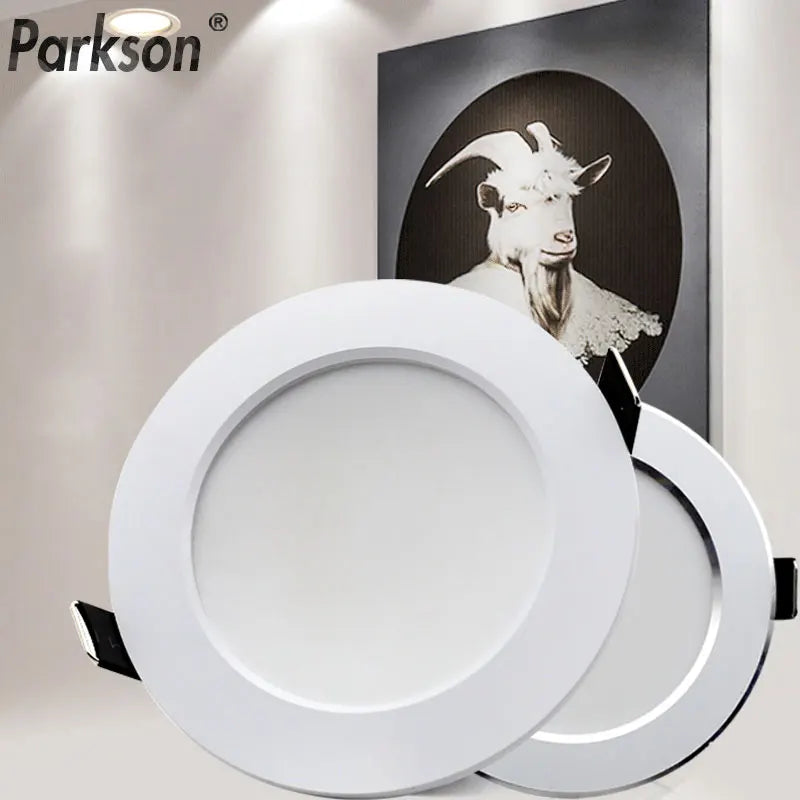 Afralia™ LED Downlight: Silver White Shell AC220V Spot Light, Waterproof Round Recessed Lamp
