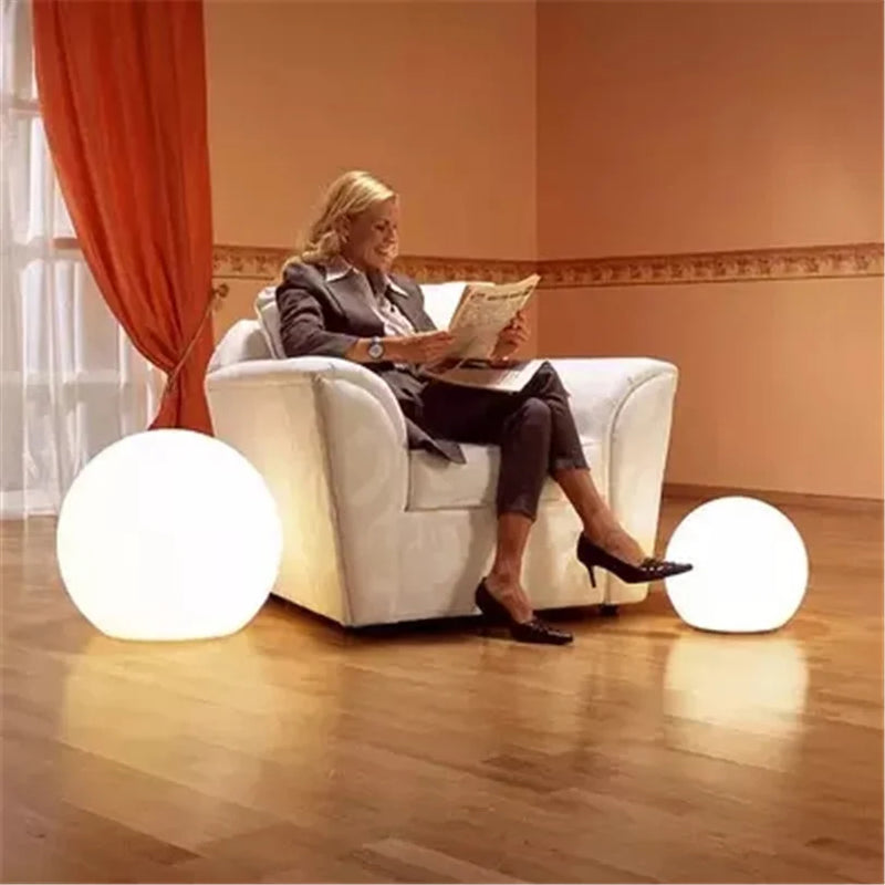 Afralia™ Glowing Ball LED Floor Lamp with Remote Control for Bedroom and Living Room