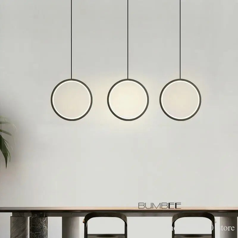 Afralia™ Modern Minimalist Ring Pendant Light LED Hanging Lamp Fixture for Bedroom, 110v/220v