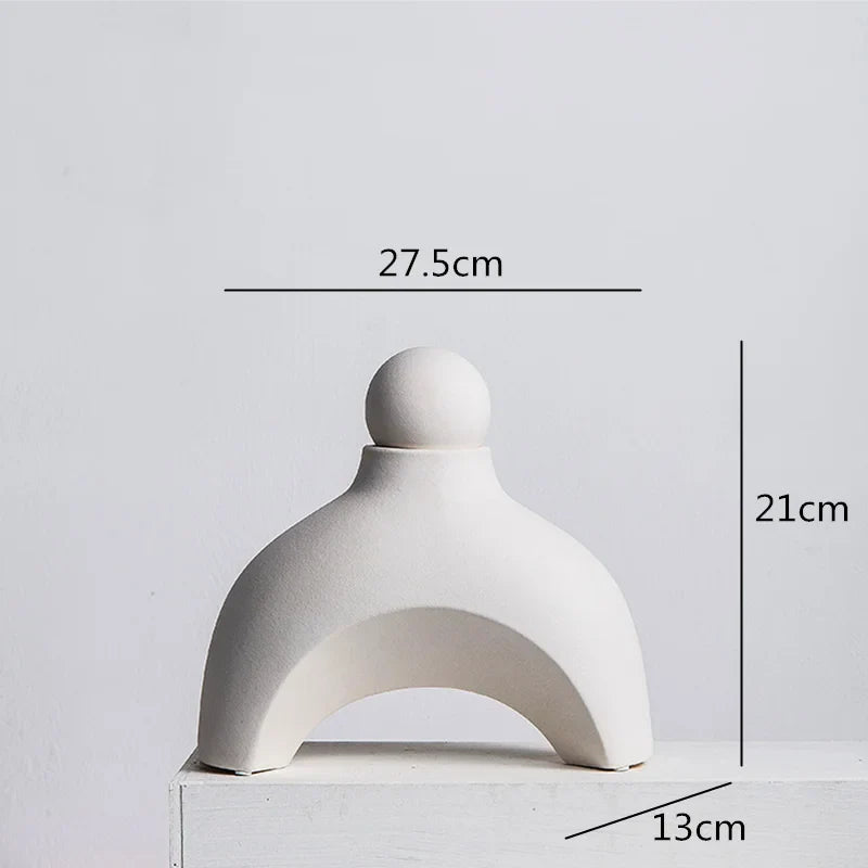 Afralia™ Rockery Hollow Coral Abstract Ceramic Vase for Flower Arrangement and Décor