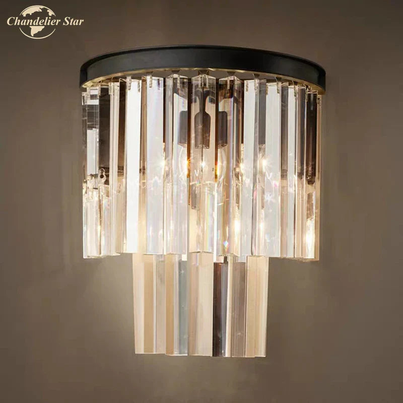 Afralia™ Crystal Wall Lamp: Postmodern Luxury for Bedroom, Living Room, Hotel - Creative Indoor Lighting