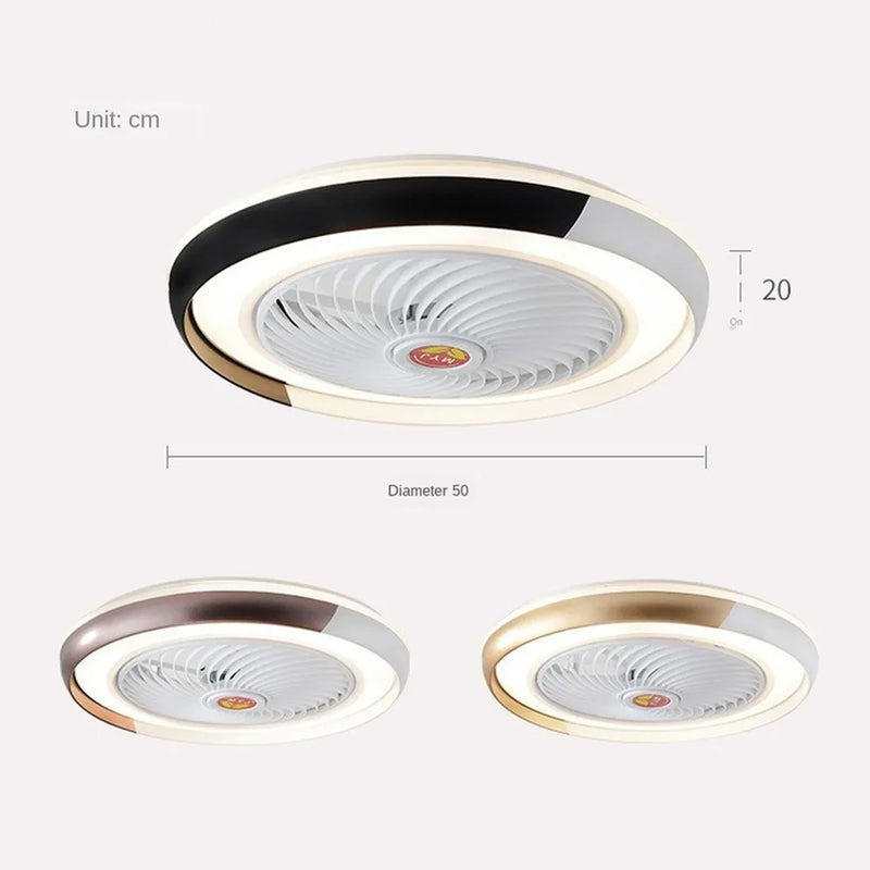 Afralia™ Smart Ceiling Fan Light Remote Control 50cm Modern Bedroom Decor