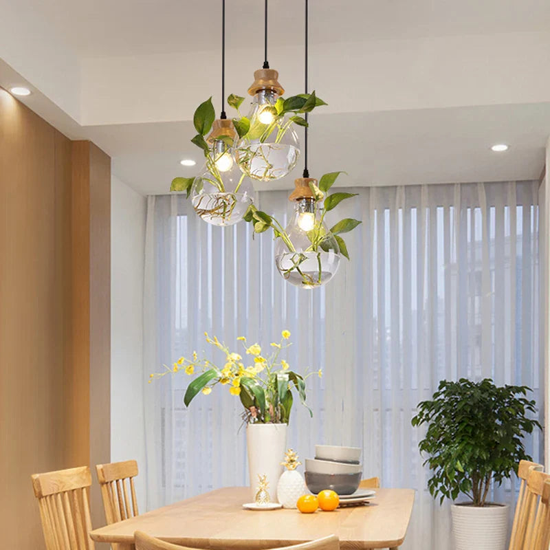 Afralia™ Botanical Glass Bottle Pendant Light for Home and Commercial Spaces