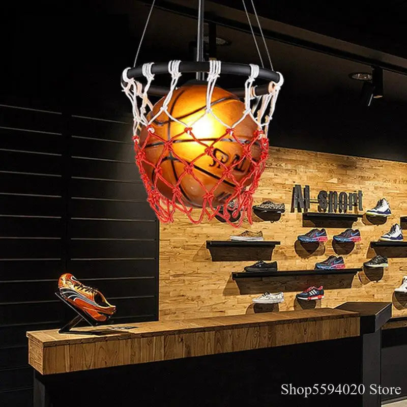 Afralia™ Basketball Pendant Lights Hanging Lamp Home Deco Bar Cafe Shop Living Room Bedroom Kitchen